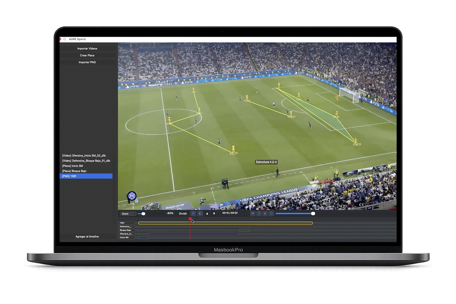 AURE Sports Editor module screenshot